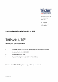 Bygningsdelsbeskrivelse TRIPLAN LITE