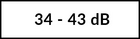 lydreduktion for glas: 34 - 43 dB