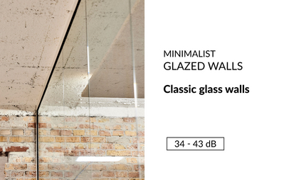 Glazed wall system TRIPLAN LITE | 34 - 43 dB.