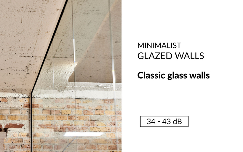 Glazed wall system TRIPLAN LITE | 34 - 43 dB.