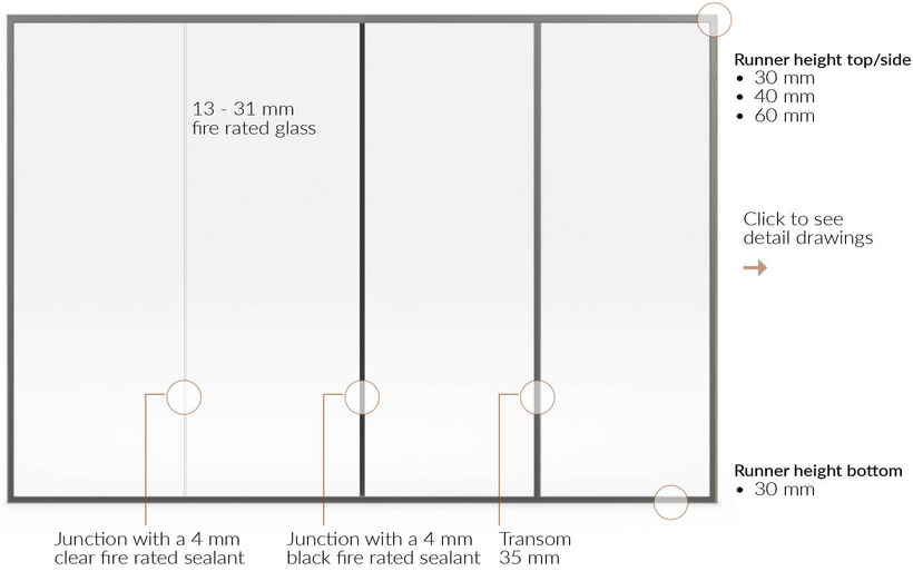 TRIPLAN LITE | E - EI. Glazed wall