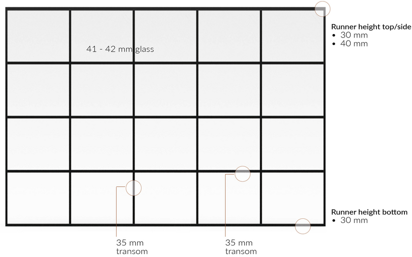 Glazed wall. New York design. TRIPLAN LITE | 46 - 50 dB.