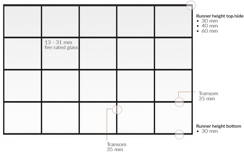 Glazed wall. TRIPLAN LITE | E - EI New York glass wall