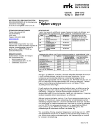 Triplan vægge MK-godkendelse