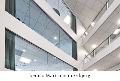 Glass walls. Semco Maritime