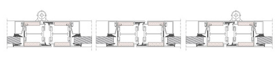 Double door TP Fire. Horizontal section. Steel-framed door. EI30.