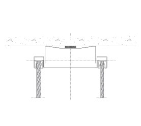 Topløsning Flexica. 100 mm væg i dobbeltglas. 15 mm reces og 15 mm U-topliste.