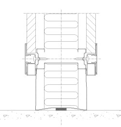 Bottom solution Flexica Line. 100 mm plasterboard wall. 51 mm recess.