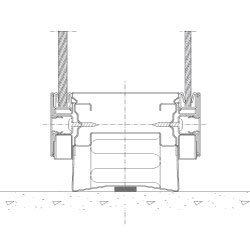 Bundløsning Flexica Line. 100 mm væg i dobbelt glas. 23 mm reces.