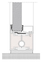 Bottom solution TP Fire S. EI60. Section depth 70 mm.