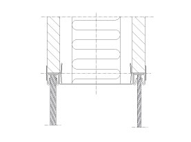 Horizontal module joint Flexica. Joint in 100 mm wall between plasterboard and double glass module.