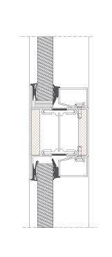 Module joint TP Fire S. Vertical section. EI30. Section depth 60 mm.