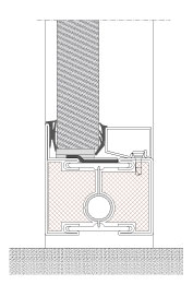 Vertical section TP Fire. Steel frame door. EI60. Bottom solution.
