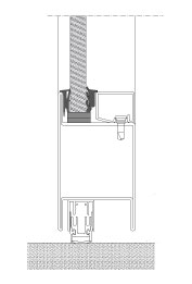 Vertical section TP Fire. Steel frame door. Unclass. - EW60. Bottom solution with or without drop seal.