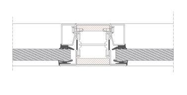 Horizontal section TP Fire. Module joint EI30. Joint with 95 mm joint.