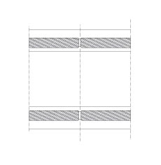 Horizontal section TP Lite Twin. Joint with 2 mm dry silicone tape.