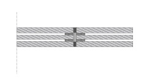 Horizontal section TP Fire Lite. Module joint EI60. Joint with 4 mm sealant.